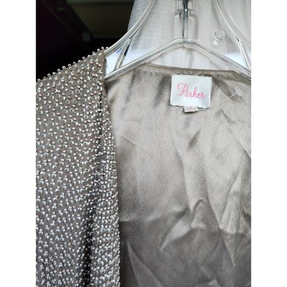 Parker Open Front Embellished 3/4-Sleeves Night Out Jacket S - Picture 3 of 4